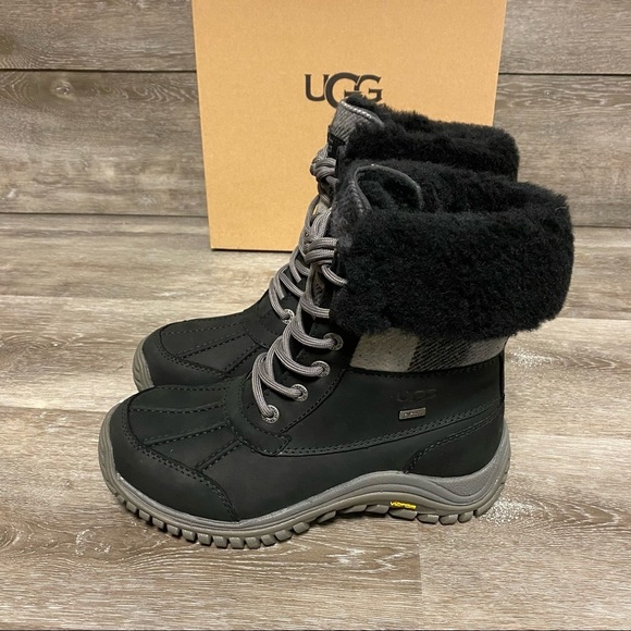 Ugg | Adirondack II Plaid Waterproof Snow Boots Black Size 6 NEW - Picture 3 of 8